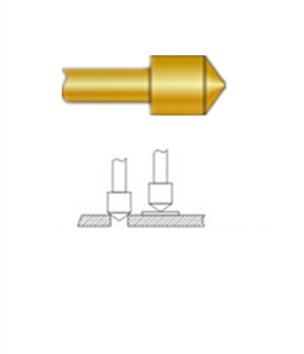圓錐頭探針、探針用法圖、探針原理圖、測試探針圖片