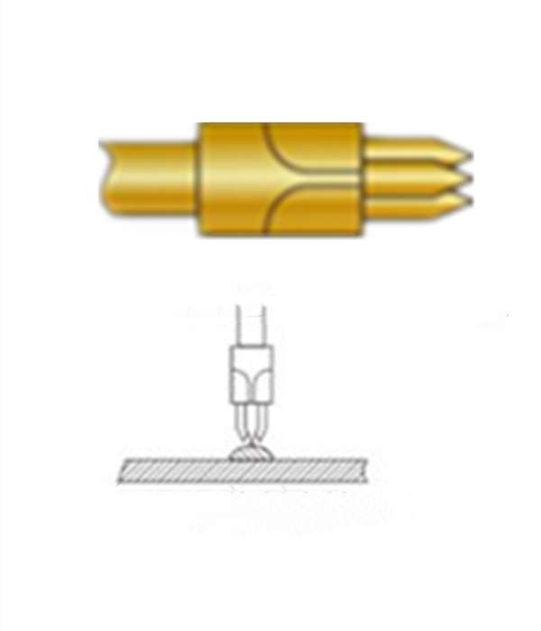 三尖頭探針、探針用法圖、探針原理圖、測試探針圖片