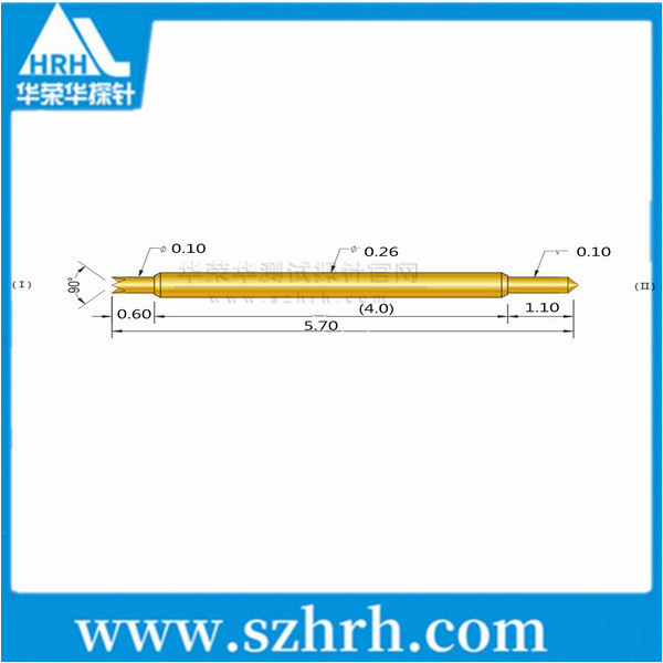 026-UB-5.7L，華榮華雙頭測(cè)試探針廠家