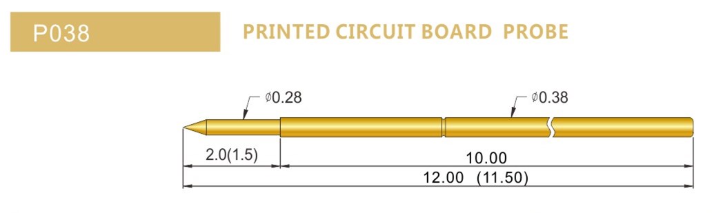 PA038探針尺寸，華榮華探針廠家